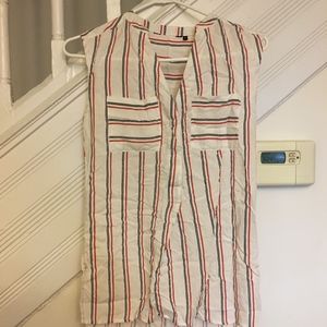 Pink, White, Black Striped Tank